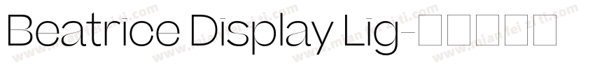 Beatrice Display Lig字体转换